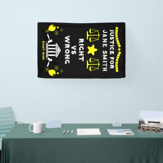 裁判所の判決 横断幕 (トレードショー)