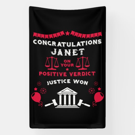 裁判所の判決 横断幕 (縦)