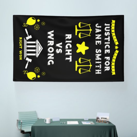 裁判所の判決 横断幕 (トレードショー)