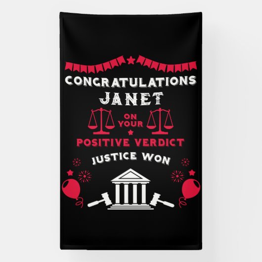 裁判所の判決 横断幕 (縦)