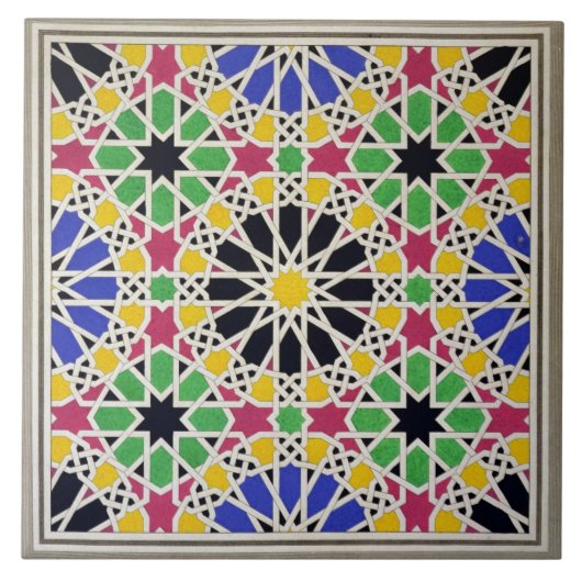 裁判所の南側のモザイクオーナメントの タイル (正面)