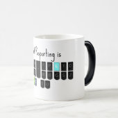 裁判所の報告はクールなStenoのキーボードのマグです モーフィングマグカップ (正面右)