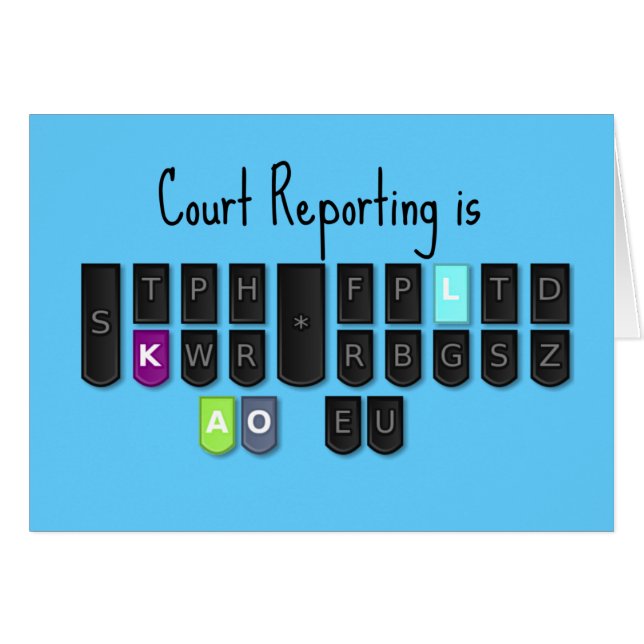 裁判所の報告はクールなStenoのキーボードカードです (正面横)