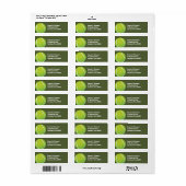 裁判所の差出人住所のテニス・ボール ラベル (フルシート)