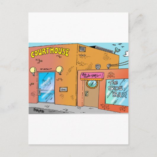 裁判所の漫画 ポストカード (正面)