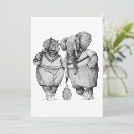 裁判所の紳士 (モノクロ) 招待状 (スタンド正面)