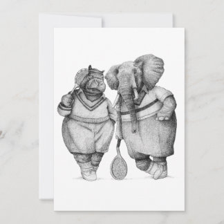 裁判所の紳士 (モノクロ) 招待状