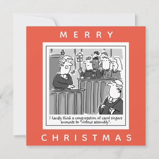 裁判所の裁判官がキャロル歌手を弁護する カード (正面)