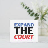 「裁判所を拡大」青白赤黒- ポストカード (スタンド正面)