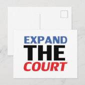 「裁判所を拡大」青白赤黒- ポストカード (正面/裏面)