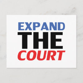 「裁判所を拡大」青白赤黒- ポストカード