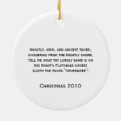 裁判所を握っているオーナメントのワタリガラス セラミックオーナメント (裏面)