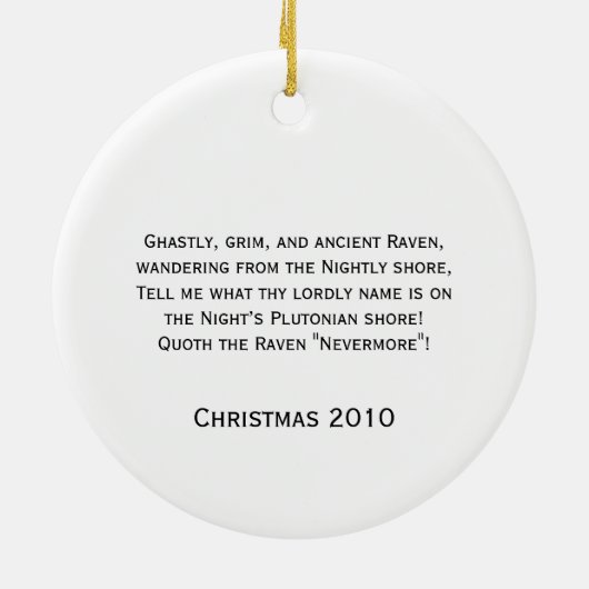 裁判所を握っているオーナメントのワタリガラス セラミックオーナメント (裏面)