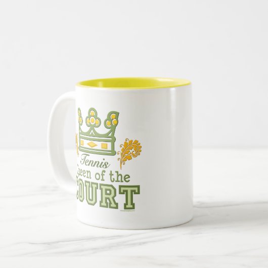 裁判所テニスのマグの女王 ツートーンマグカップ (正面左)