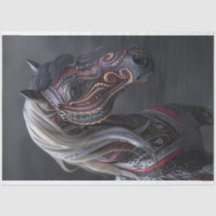 裁判所パープル色彩の鮮やかインディアン馬のデコパージュ