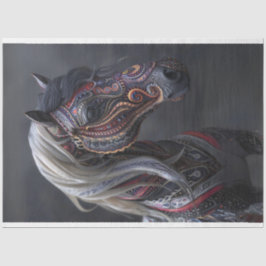 裁判所パープル色彩の鮮やかインディアン馬のデコパージュ 薄葉紙