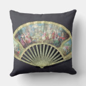 裁判所ファン、フランス語、18世紀(アイボリーおよびw/c クッション (裏面)