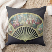 裁判所ファン、フランス語、18世紀(アイボリーおよびw/c クッション (ブランケット)