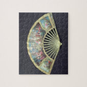 裁判所ファン、フランス語、18世紀(アイボリーおよびw/c ジグソーパズル (縦)