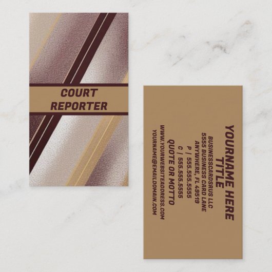 裁判所レポータモダンー行 名刺 (正面/裏面)