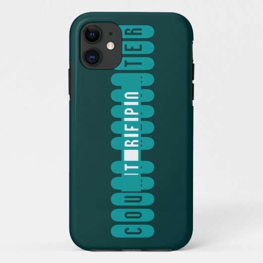裁判所レポーターティール（緑がかった色）ホワイトレターiphone 5ケース Case-Mate iPhoneケース (裏面)
