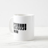 裁判所レポーター鍵白黒 コーヒーマグカップ (正面左)