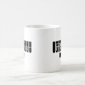 裁判所レポーター鍵白黒 コーヒーマグカップ (中央)