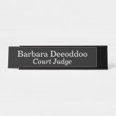 裁判所判事ブラック デスクネームプレート (正面)