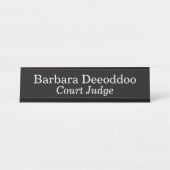 裁判所判事ブラック デスクネームプレート (正面)