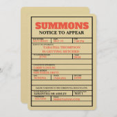 裁判所召喚バチェロレッテ招待状 招待状 (正面/裏面)