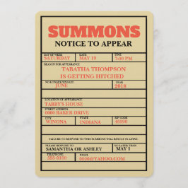 裁判所召喚バチェロレッテ招待状 招待状