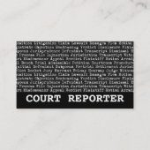 裁判所報告者の法律用語 名刺 (正面)
