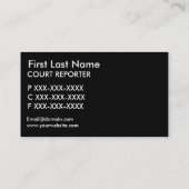 裁判所建物裁判所レポーターの名刺 名刺 (裏面)