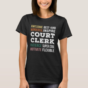 裁判所書記官の謝意 Tシャツ