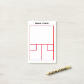 裁判所線上部ビューを押し潰カスタムす ポストイット (デスク上)