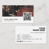 裁判所調査官のQRコード 名刺 (正面/裏面)