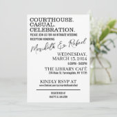 裁判所。カジュアル.カクテル。結婚式の招待 (スタンド正面)