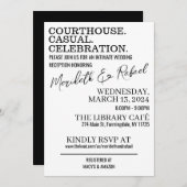 裁判所。カジュアル.カクテル。結婚式の招待 (正面/裏面)