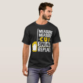 裁断の繰り返し木工 Tシャツ (正面フル)