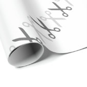 裁断スタイリッシュ鋏の美容師 ラッピングペーパー (ロールコーナー)