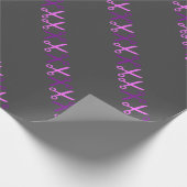 裁断スタイリッシュ鋏の美容師 ラッピングペーパー (角)