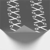 裁断スタイリッシュ鋏の美容師 ラッピングペーパー (角)