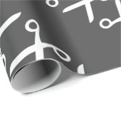 裁断スタイリッシュ鋏の美容師 ラッピングペーパー (ロールコーナー)