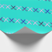 裁断スタイリッシュ鋏の美容師 ラッピングペーパー (角)