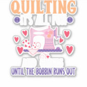 裁縫おもしろいキルティングキルターその全おもしろいとゲーム シール (正面)