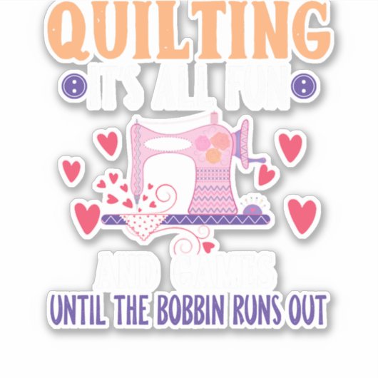 裁縫おもしろいキルティングキルターその全おもしろいとゲーム シール (正面)