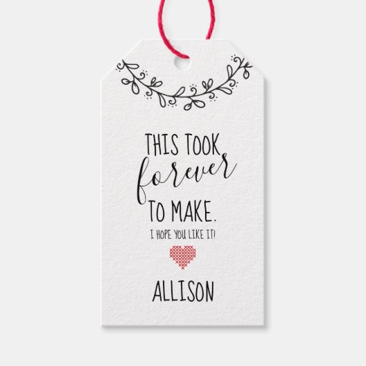 裁縫おもしろい引用文手縫いギフトクラフト ギフトタグ (正面)