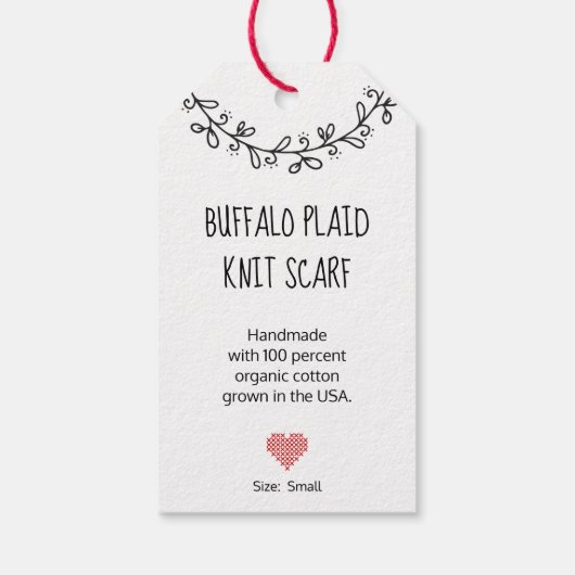 裁縫おもしろい引用文手縫いギフトクラフト ギフトタグ (裏面)