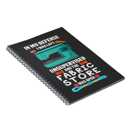 裁縫おもしろい引用文糸織物店ユーモア下水管 ノートブック (右側)