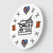 裁縫およびキルティングの柱時計 ラージ壁時計 (傾斜)